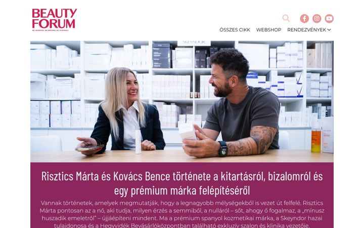 Screenshot di beauty-forum.hu