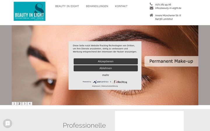 Screenshot of beauty-in-eight.de