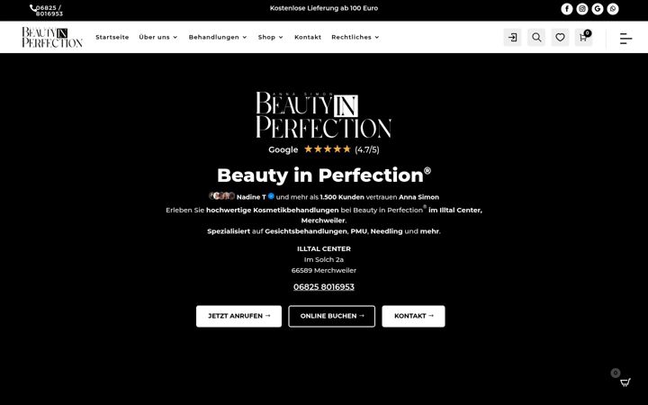 Captura de ecrã de beauty-in-perfection.de
