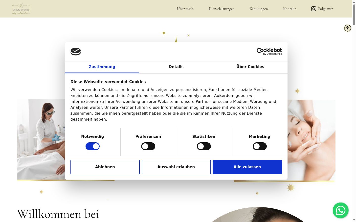 Captură de ecran a bannerului de consimțământ afișat înainte de orice interacțiune