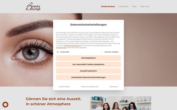 Screenshot of beauty-lounge-warendorf.de