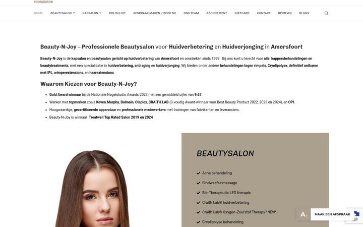 Screenshot of beauty-n-joy.nl