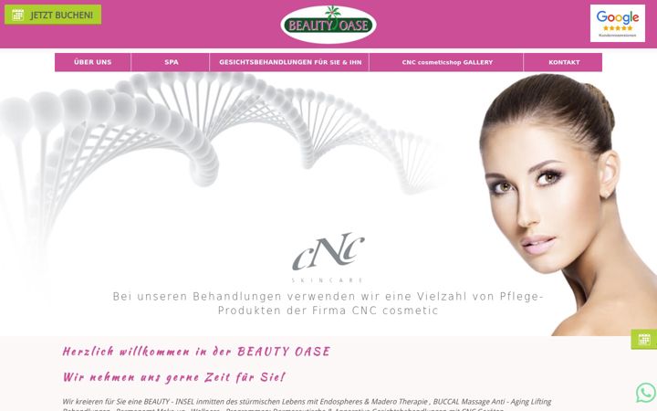Screenshot of beauty-oase1.de