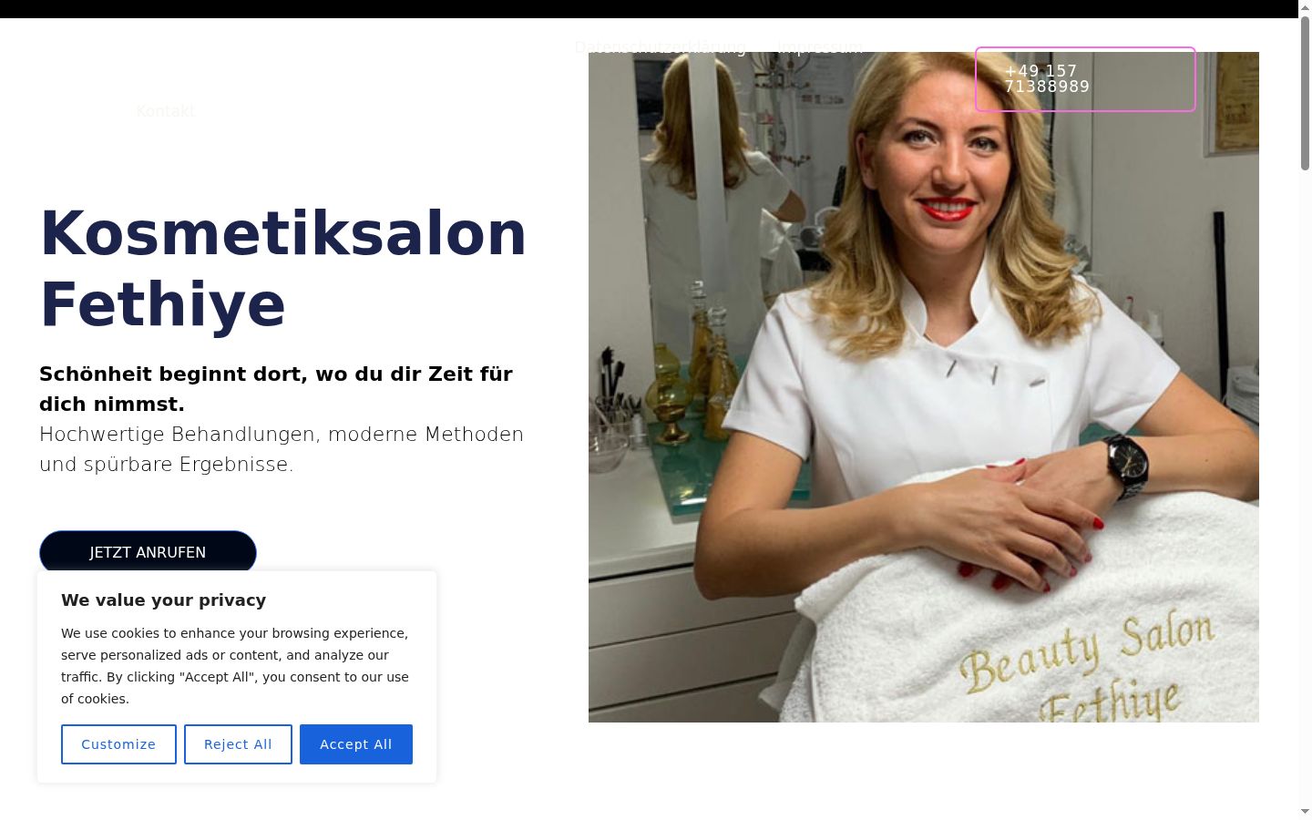 Snímek obrazovky baneru souhlasu zobrazeného před jakoukoli interakcí