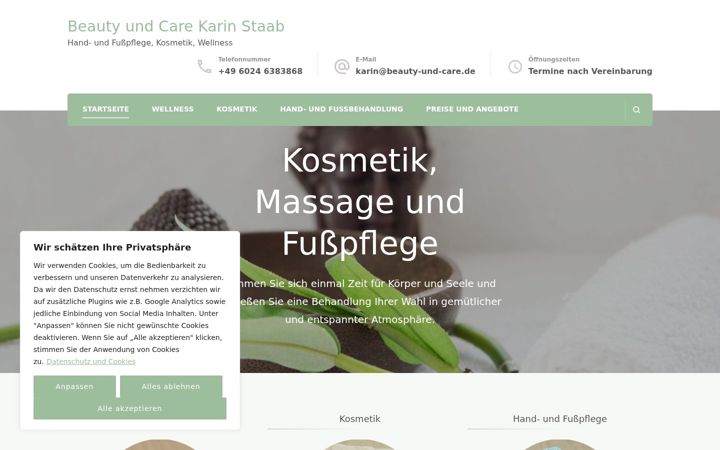 Snímek obrazovky beauty-und-care.de