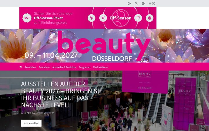 Snímek obrazovky beauty.de