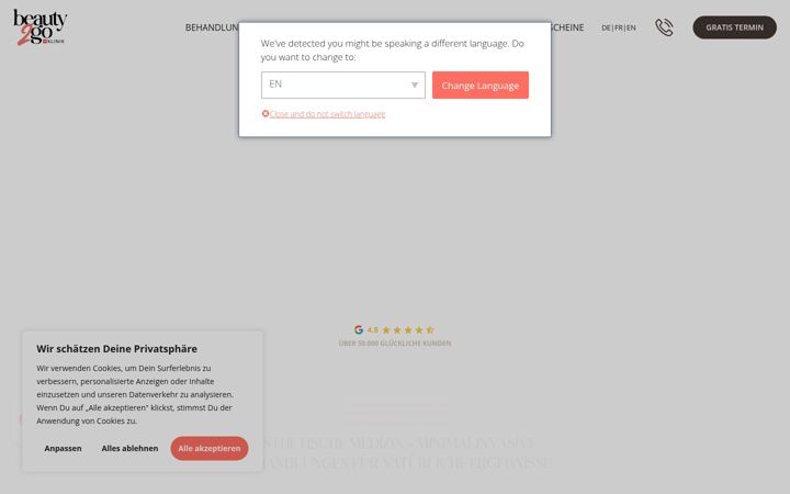 Screenshot of beauty2go.ch