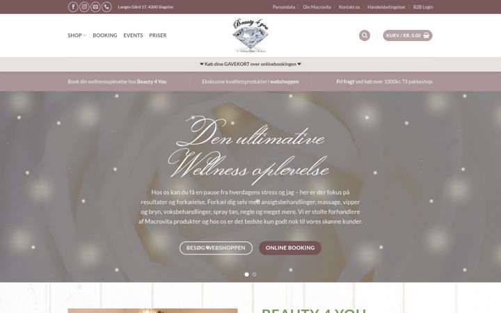 Screenshot of beauty4you-slagelse.com