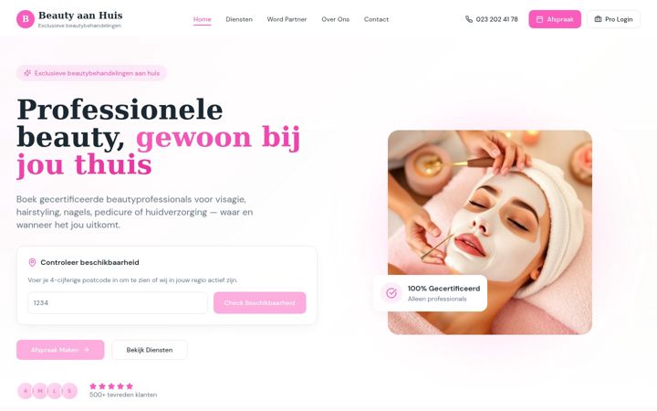 Screenshot of beautyaanhuis.nl