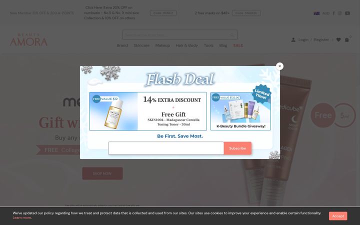 Screenshot of beautyamora.com.au