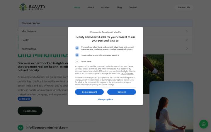Screenshot of beautyandmindful.com