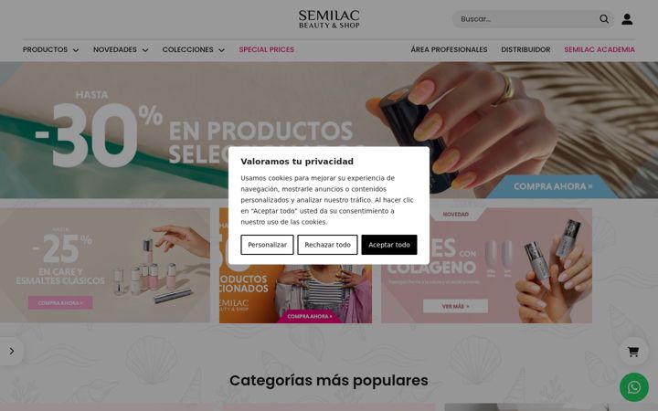 Zrzut ekranu beautyandshop.es