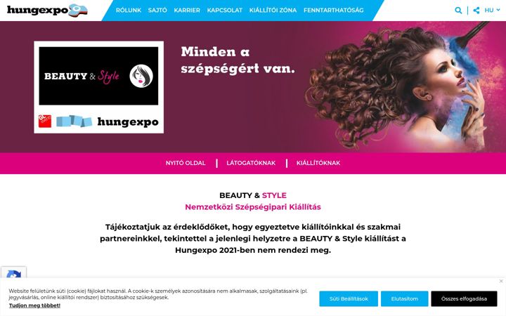 Screenshot di beautyandstyle.hu
