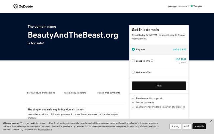 Screenshot of beautyandthebeast.org