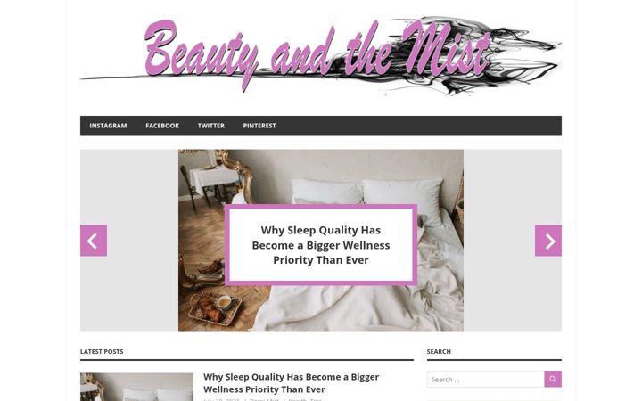 Screenshot of beautyandthemist.com