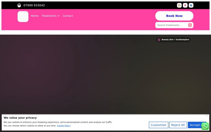 Screenshot of beautyarts.co.uk