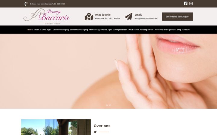 Zrzut ekranu beautybaccaris.be