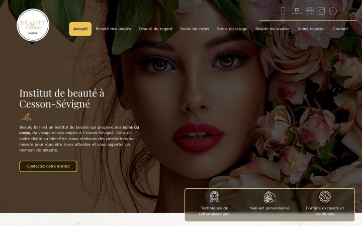 Screenshot of beautybar35.fr