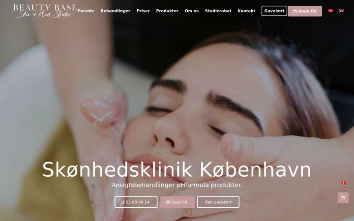 Screenshot of beautybase.dk