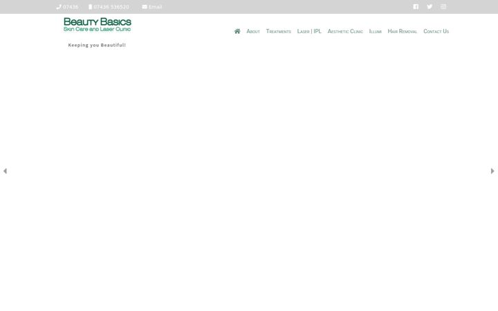Screenshot of beautybasicsskinandlaserclinic.co.uk