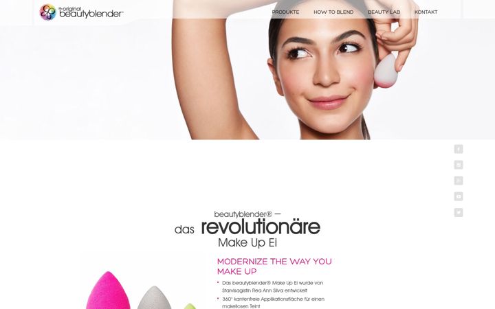 Screenshot von beautyblender.de