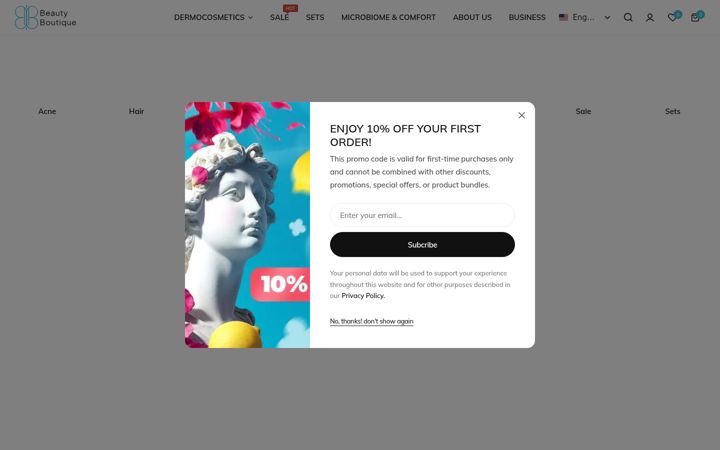 Screenshot of beautyboutique.ee