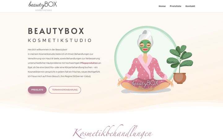 Screenshot of beautybox-kaufbeuren.de