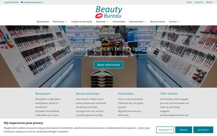 Screenshot of beautybureau.nl