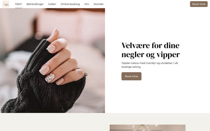 Screenshot of beautybyada.no