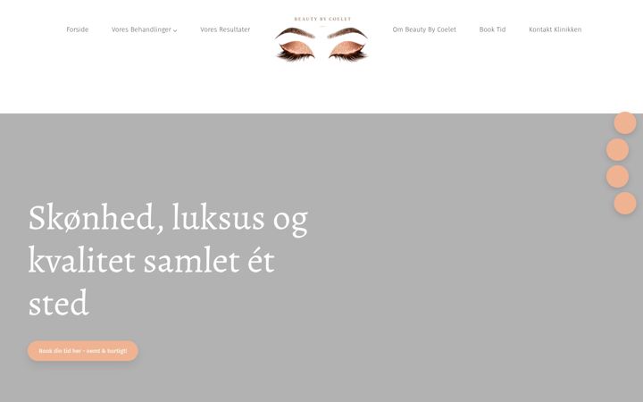 Screenshot of beautybycoelet.dk