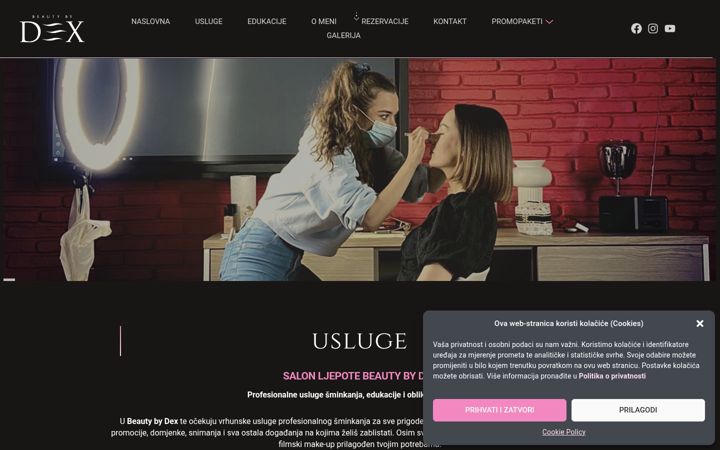 Skærmbillede af beautybydex.hr