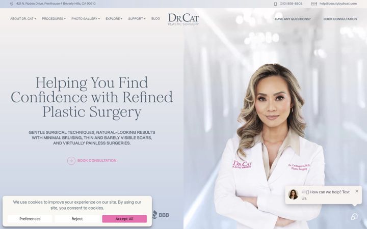 Screenshot van beautybydrcat.com
