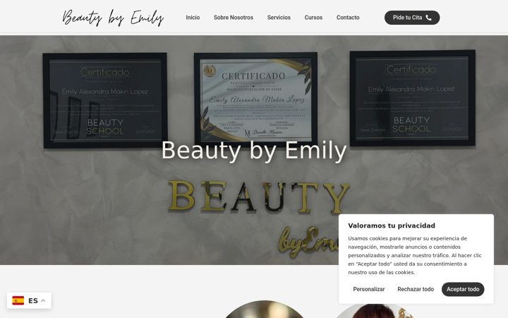 Screenshot of beautybyemily.es