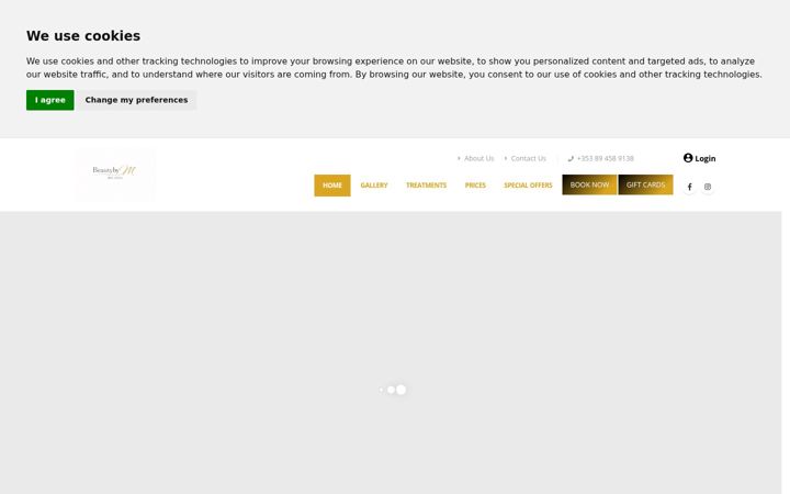 Screenshot of beautybym.ie