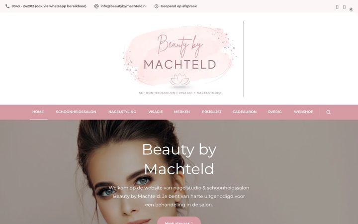 Screenshot of beautybymachteld.nl