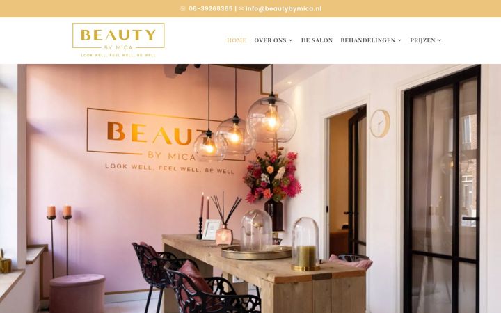 Zrzut ekranu beautybymica.nl