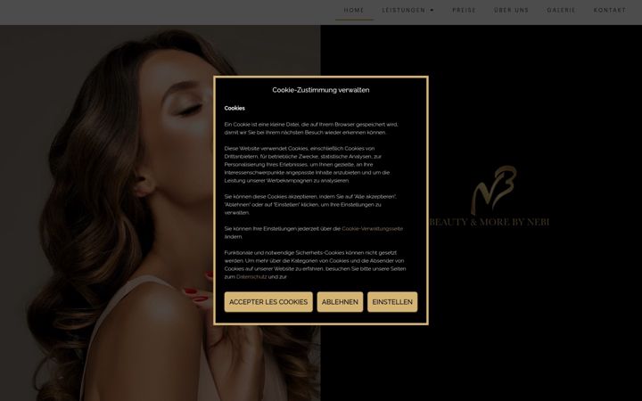 Capture d'écran de beautybynebi.de
