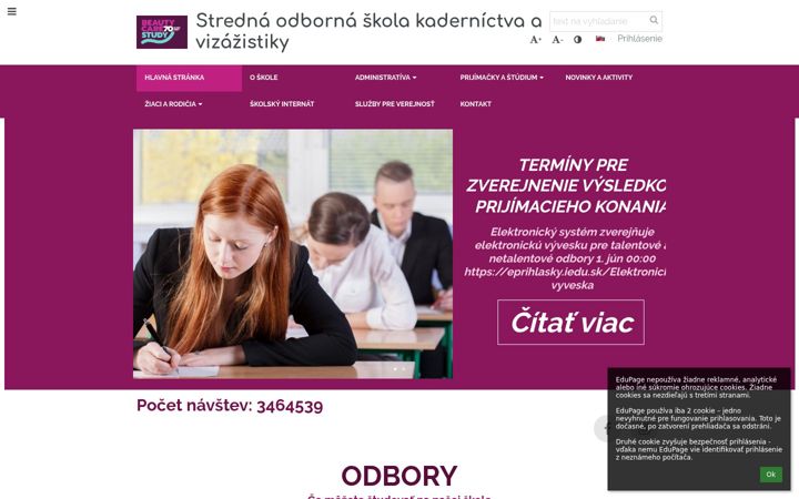 Screenshot of beautycare-study.sk