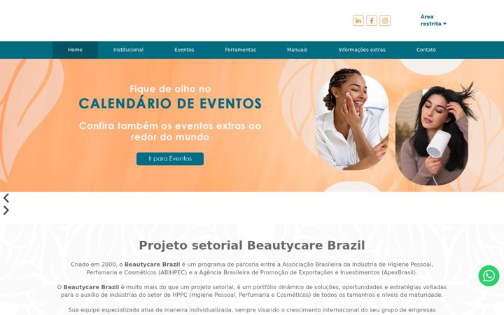 Screenshot of beautycarebrazil.org.br