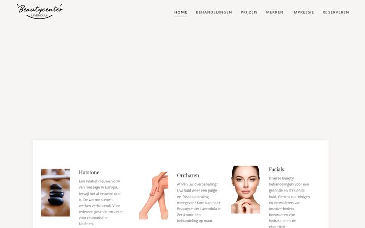Zrzut ekranu beautycenterlavendula.nl