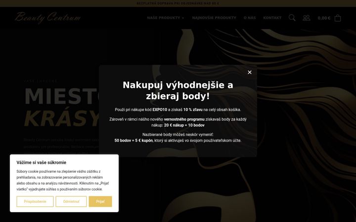 Snímek obrazovky beautycentrumds.sk