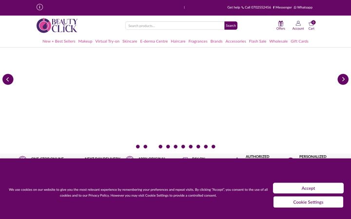 Screenshot of beautyclick.co.ke