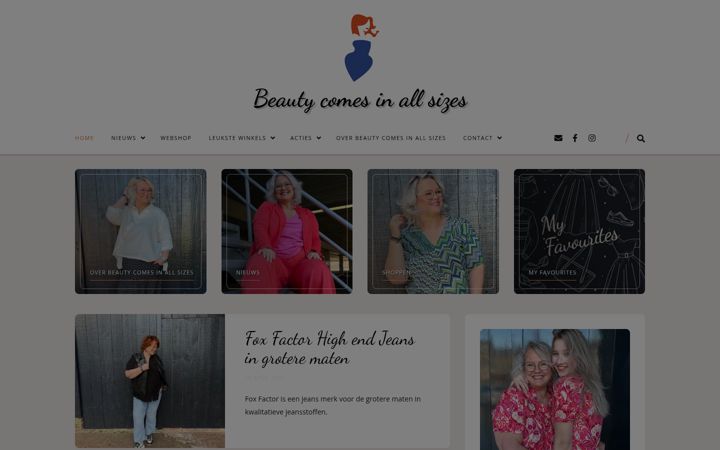 Screenshot of beautycomesinallsizes.nl
