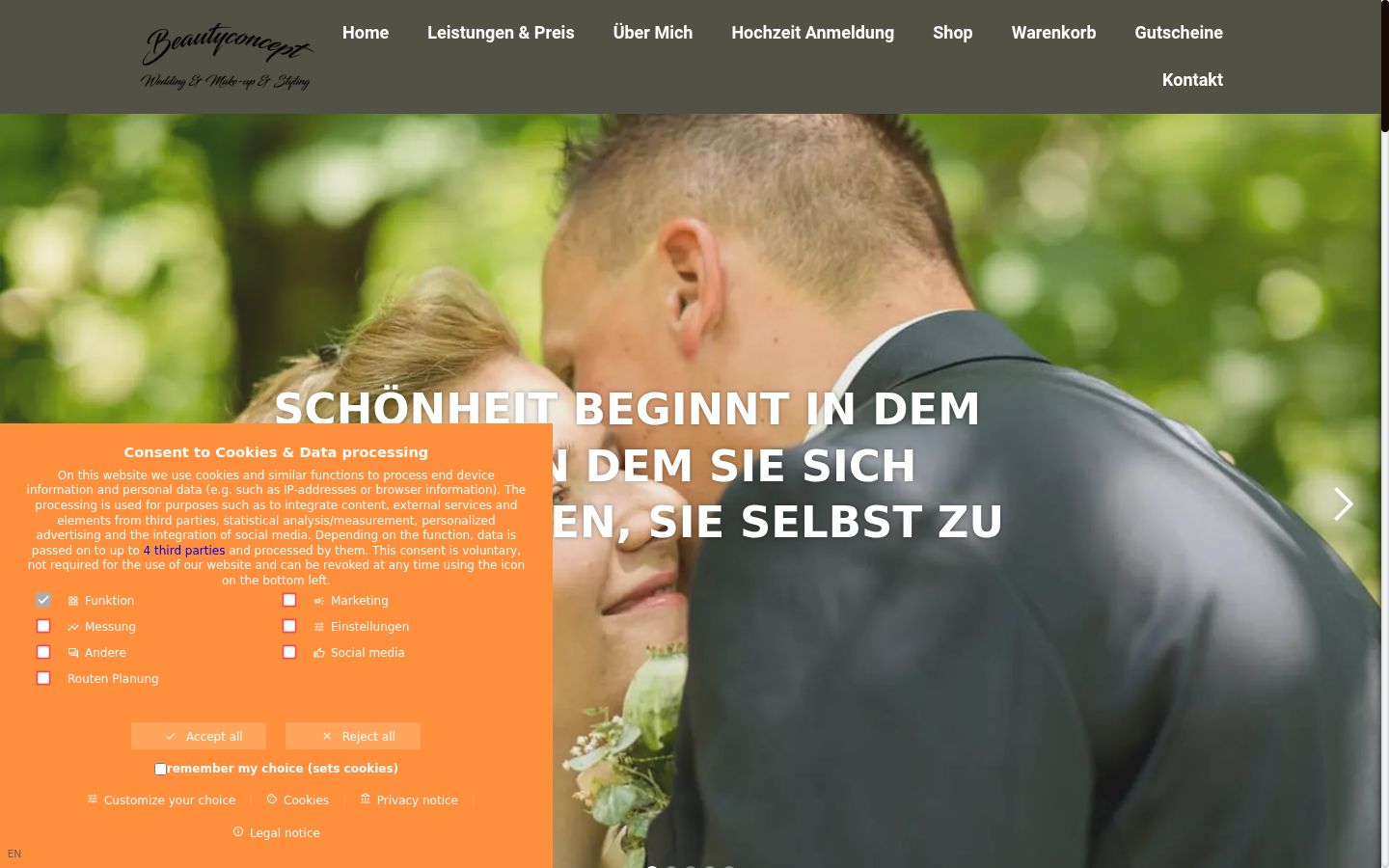 Snímek obrazovky baneru souhlasu zobrazeného před jakoukoli interakcí