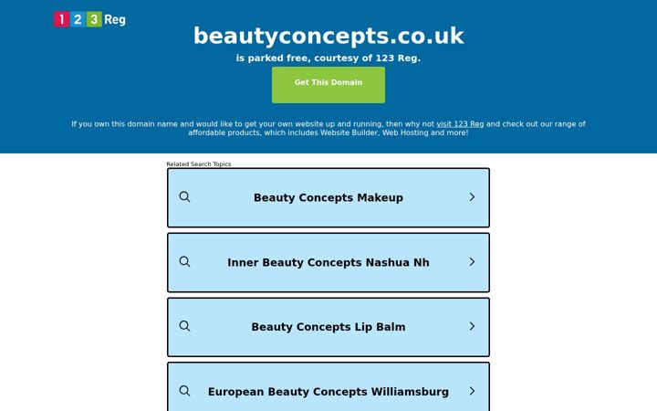 Screenshot of beautyconcepts.co.uk