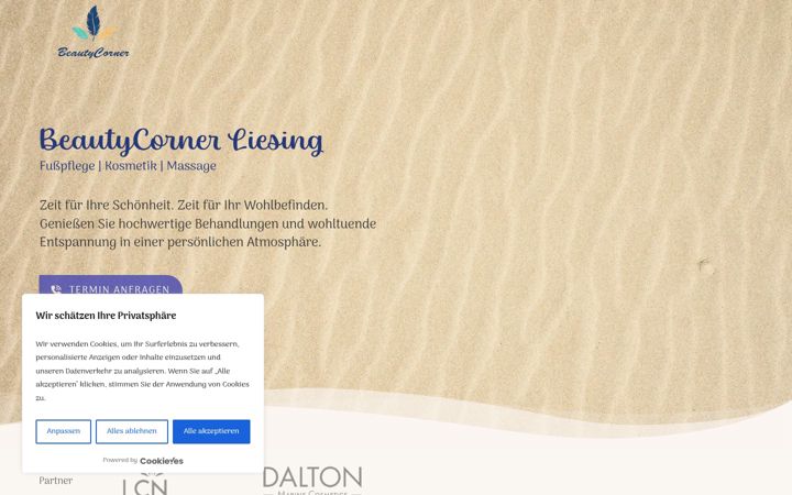 Screenshot of beautycorner-liesing.at