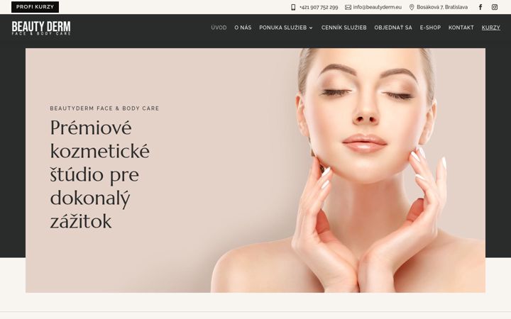Screenshot of beautyderm.eu
