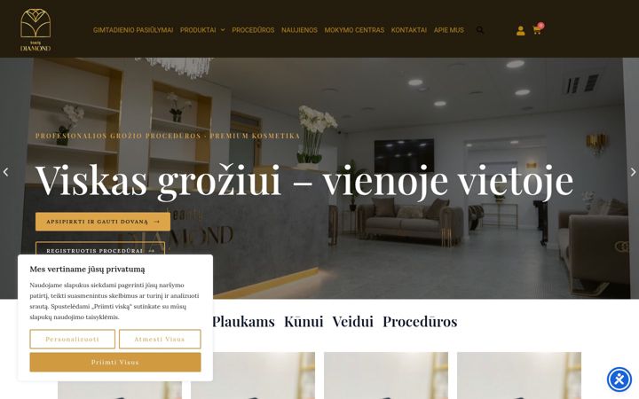 Skjámynd af beautydiamond.lt
