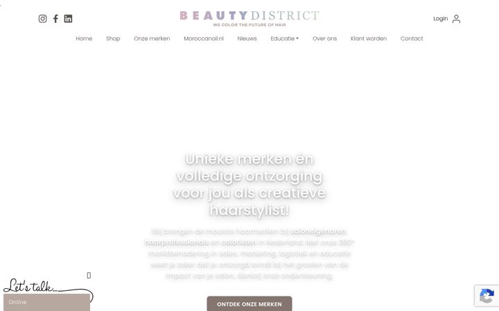 Zrzut ekranu beautydistrict.nl