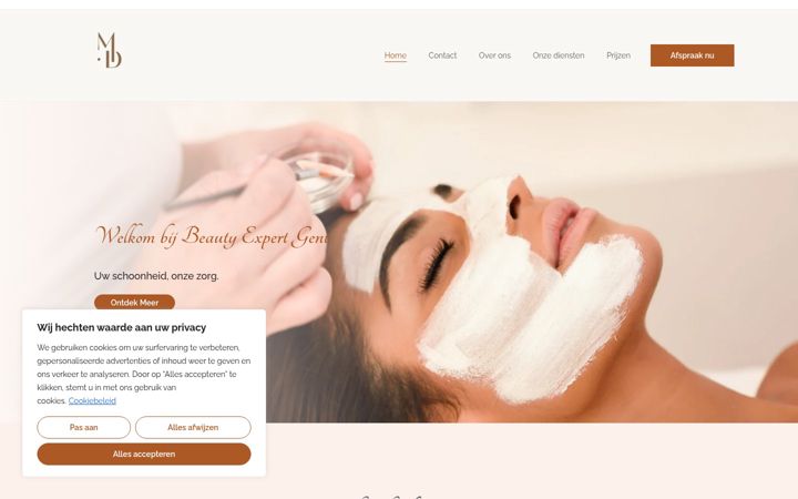 Screenshot of beautyexpertgent.be
